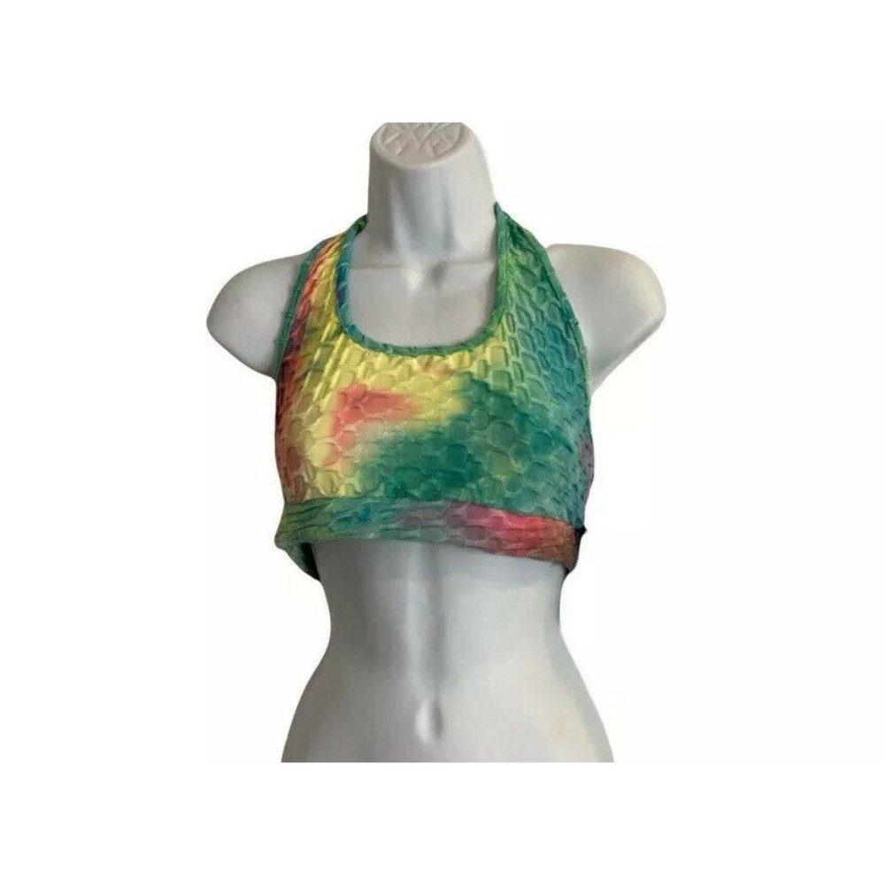 Special One Los Angeles Womens Large Textured Sports Bra Tie Dye  NWT